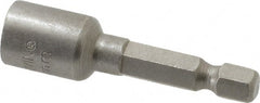 Irwin - 15/64" Magnetic Nutsetter - 1/4" Hex Drive, 1-11/16" OAL, 1/2" Socket Nose Diam - Exact Tooling