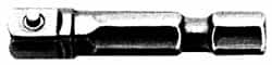 Irwin - 1/2" Square Size Hex to Square Adapter - 1/4" Hex Drive, 3" OAL - Exact Tooling