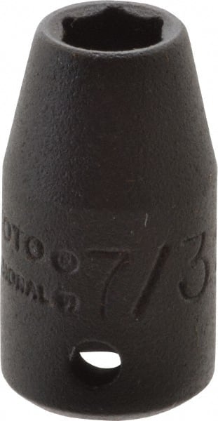 Proto - 1/4" Drive 7/32" Standard Impact Socket - 6 Points, 7/8" OAL - Exact Tooling