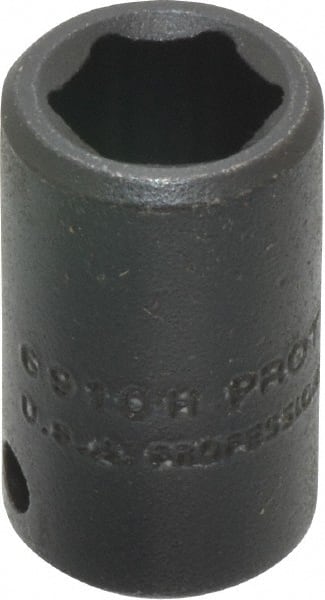 Proto - 1/4" Drive 5/16" Standard Impact Socket - 6 Points, 7/8" OAL - Exact Tooling