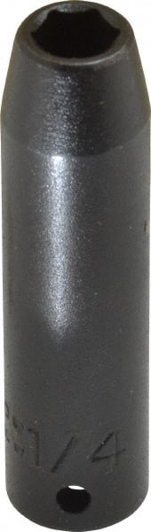 Proto - 1/4" Drive 1/4" Deep Impact Socket - 6 Points, 2" OAL - Exact Tooling