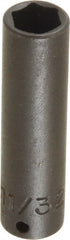 Proto - 1/4" Drive 11/32" Deep Impact Socket - 6 Points, 2" OAL - Exact Tooling
