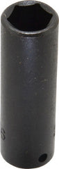 Proto - 1/4" Drive 7/16" Deep Impact Socket - 6 Points, 2" OAL - Exact Tooling