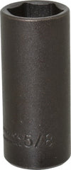Proto - 1/4" Drive 5/8" Deep Impact Socket - 6 Points, 2" OAL - Exact Tooling