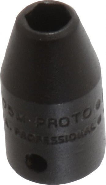 Proto - 1/4" Drive 5mm Standard Impact Socket - 6 Points, 7/8" OAL - Exact Tooling