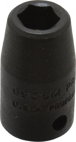 Proto - 1/4" Drive 6mm Standard Impact Socket - 6 Points, 63/64" OAL - Exact Tooling