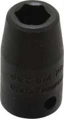 Proto - 1/4" Drive 6mm Standard Impact Socket - 6 Points, 63/64" OAL - Exact Tooling