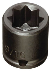 Proto - 3/8" Drive 9/16" Standard Impact Socket - 8 Points, 1" OAL - Exact Tooling