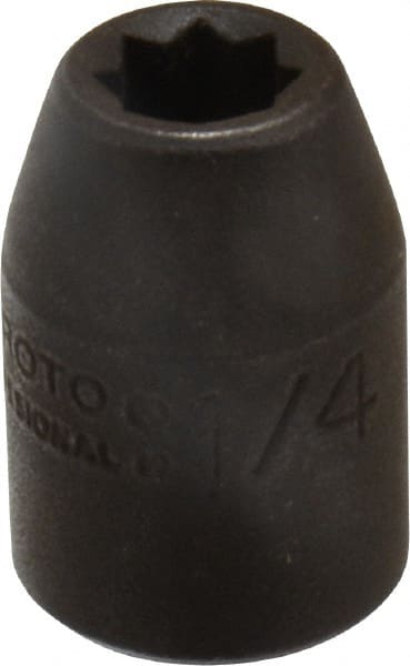 Proto - 3/8" Drive 1/4" Standard Impact Socket - 8 Points, 1" OAL - Exact Tooling