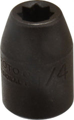 Proto - 3/8" Drive 1/4" Standard Impact Socket - 8 Points, 1" OAL - Exact Tooling