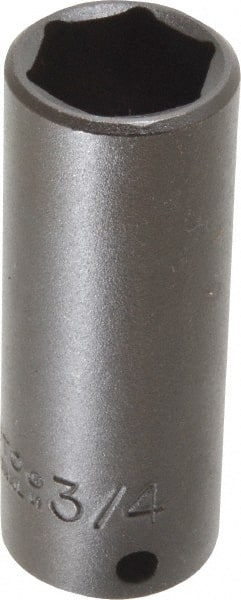 Proto - 3/8" Drive 3/4" Deep Impact Socket - 6 Points, 2-3/4" OAL - Exact Tooling