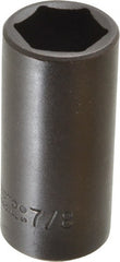 Proto - 3/8" Drive 7/8" Deep Impact Socket - 6 Points, 2-3/4" OAL - Exact Tooling