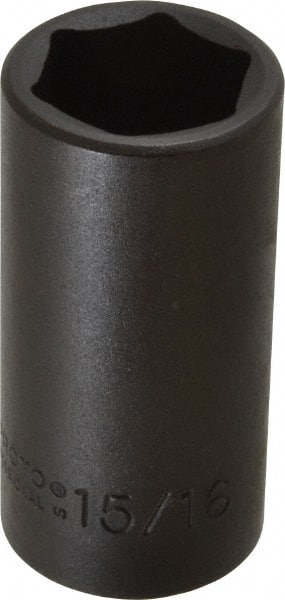 Proto - 3/8" Drive 15/16" Deep Impact Socket - 6 Points, 2-3/4" OAL - Exact Tooling