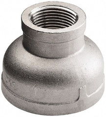 Merit Brass - 1-1/4 x 1/2" Grade 316 Stainless Steel Pipe Reducer Coupling - FNPT x FNPT End Connections, 150 psi - Exact Tooling