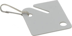 Master Lock - Snap Hook (Square), English Safety & Facility Key Tag - White Plastic - Exact Tooling