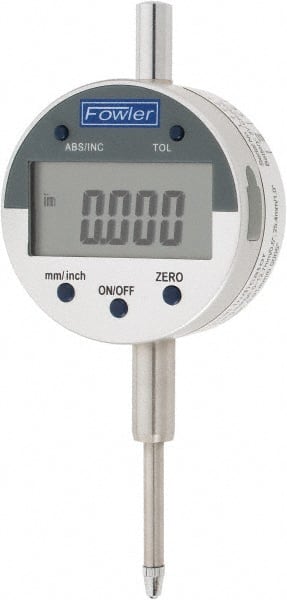 Fowler - 0 to 1" Range, 0.0005" Graduation, Electronic Drop Indicator - Inch & Metric System, Digital Display - Exact Tooling