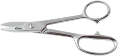 Clauss - 4" LOC, 7-1/4" OAL Straight Shears - Steel Straight Handle, For Paper, Fabric - Exact Tooling