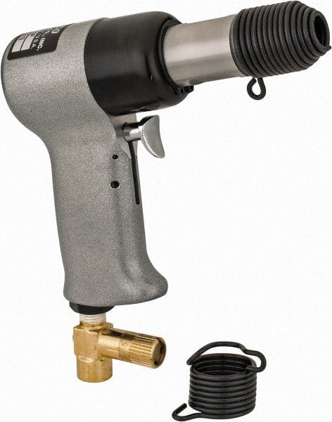 US Airtool - 3/32 & 5/32" Capacity, Air Riveting Hammer - 2-1/4" Long Stroke, 1/4" Inlet - Exact Tooling