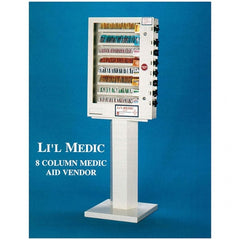 Medique - Medical Vending Machines & Dispensers; Height (Inch): 32 ; Width (Inch): 23 ; Depth (Inch): 7 ; Number of Shelves: 8 ; Door Type: Hinged Door ; Shelf Type: Fixed - Exact Tooling