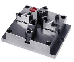 Atlas Workholding - 10" Chuck Diam, 0.24 to 7.78" External Chucking Diam, Low Profile Machining Chuck - 8.58" Bolt Hole Spacing, 2.76" Through Hole, 2.83 to 7.78" Internal Chucking Diam, 12.2" Base Len x 9.84" Base Width x 2.83" Base Height - Exact Tooling
