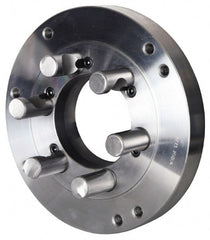 Pratt Burnerd America - Adapter Back Plate for 8" Diam Self Centering Lathe Chucks - D1-6 Mount, 2-1/4" Through Hole Diam, Steel - Exact Tooling