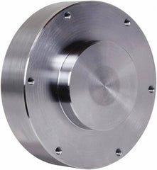 Pratt Burnerd America - Adapter Back Plate for 6" Diam Self Centering Lathe Chucks - Blank Mount, 1.81" Through Hole Diam, Steel - Exact Tooling