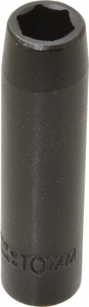 Proto - 3/8" Drive 10mm Deep Impact Socket - 6 Points, 2-47/64" OAL - Exact Tooling