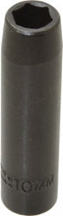 Proto - 3/8" Drive 10mm Deep Impact Socket - 6 Points, 2-47/64" OAL - Exact Tooling