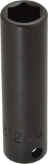 Proto - 3/8" Drive 12mm Deep Impact Socket - 6 Points, 2-47/64" OAL - Exact Tooling