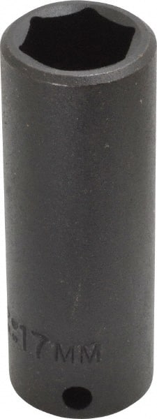 Proto - 3/8" Drive 17mm Deep Impact Socket - 6 Points, 2-47/64" OAL - Exact Tooling