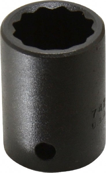 Proto - 1/2" Drive 3/4" Standard Impact Socket - 12 Points, 1-1/2" OAL - Exact Tooling
