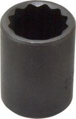 Proto - 1/2" Drive 15/16" Standard Impact Socket - 12 Points, 1-3/4" OAL - Exact Tooling