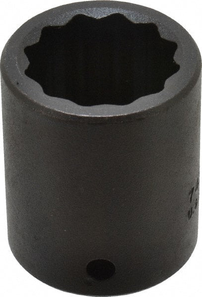 Proto - 1/2" Drive 1" Standard Impact Socket - 12 Points, 1-3/4" OAL - Exact Tooling