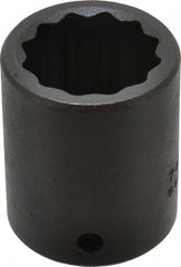 Proto - 1/2" Drive 1" Standard Impact Socket - 12 Points, 1-3/4" OAL - Exact Tooling