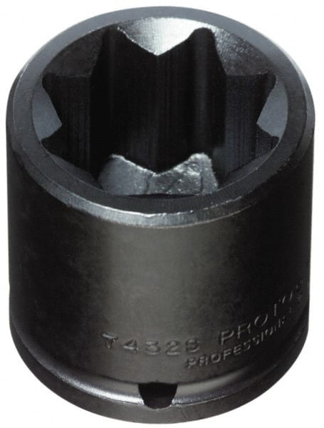 Proto - 1/2" Drive 1-1/16" Standard Impact Socket - 8 Points, 2" OAL - Exact Tooling