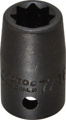Proto - 1/2" Drive 7/16" Standard Impact Socket - 8 Points, 1-1/2" OAL - Exact Tooling