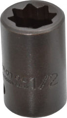 Proto - 1/2" Drive 1/2" Standard Impact Socket - 8 Points, 1-1/2" OAL - Exact Tooling