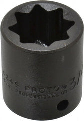 Proto - 1/2" Drive 3/4" Standard Impact Socket - 8 Points, 1-1/2" OAL - Exact Tooling