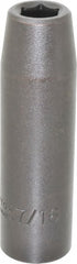 Proto - 1/2" Drive 7/16" Deep Impact Socket - 6 Points, 3-1/4" OAL - Exact Tooling