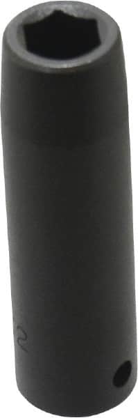 Proto - 1/2" Drive 1/2" Deep Impact Socket - 6 Points, 3-1/4" OAL - Exact Tooling