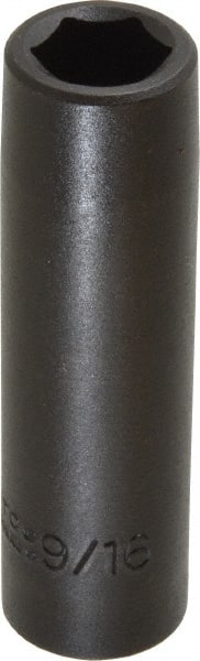Proto - 1/2" Drive 9/16" Deep Impact Socket - 6 Points, 3-1/4" OAL - Exact Tooling