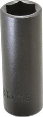Proto - 1/2" Drive 13/16" Deep Impact Socket - 6 Points, 3-1/4" OAL - Exact Tooling