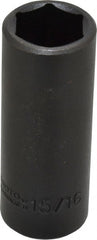 Proto - 1/2" Drive 15/16" Deep Impact Socket - 6 Points, 3-1/2" OAL - Exact Tooling