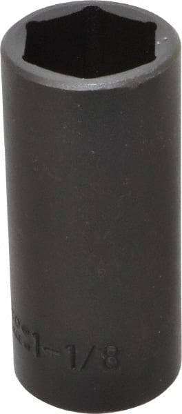 Proto - 1/2" Drive 1-1/8" Deep Impact Socket - 6 Points, 3-1/2" OAL - Exact Tooling
