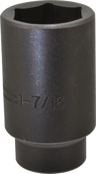 Proto - 1/2" Drive 1-7/16" Deep Impact Socket - 6 Points, 3-1/2" OAL - Exact Tooling