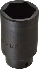 Proto - 1/2" Drive 1-1/2" Deep Impact Socket - 6 Points, 3-1/2" OAL - Exact Tooling