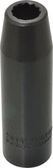 Proto - 1/2" Drive 7/16" Deep Impact Socket - 12 Points, 3-1/4" OAL - Exact Tooling