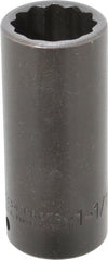 Proto - 1/2" Drive 1-1/16" Deep Impact Socket - 12 Points, 3-1/2" OAL - Exact Tooling