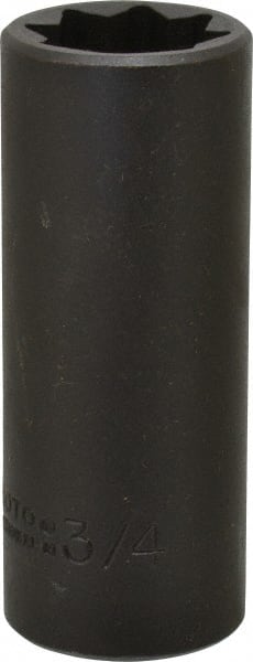 Proto - 1/2" Drive 3/4" Deep Impact Socket - 8 Points, 3-1/4" OAL - Exact Tooling