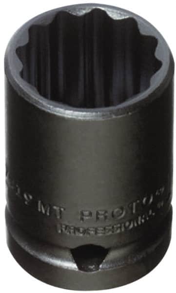 Proto - 1/2" Drive 14mm Standard Impact Socket - 12 Points, 1-1/2" OAL - Exact Tooling
